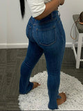 Baddie High Waist Side Slit Jeans