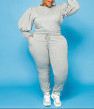 Ms. Lovely Puffy Sleeve Sweat Set