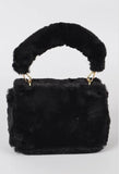 Kandi Girl Black Faux Fur Handle