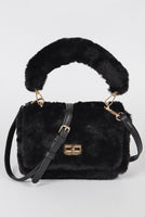 Kandi Girl Black Faux Fur Handle